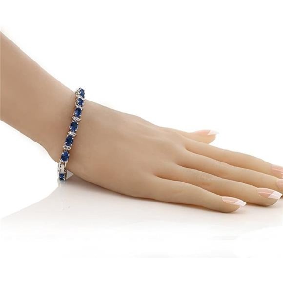 Sparkling CZ Tennis Bracelet | Oval & Round Cut | 7 Inch - Picture 1 of 3